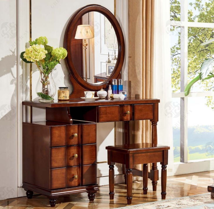 BMW Grey Dresser table Set With Mirror Stool 4 Drawers
