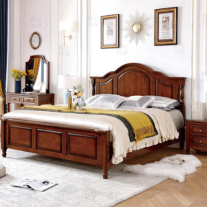 American Modern Solid Wood Platform Bed