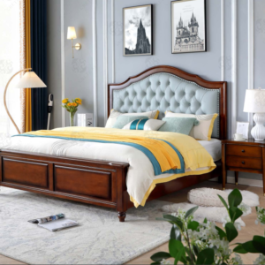 King Size Bed, PU Leather Upholstered Platform Bed Frame