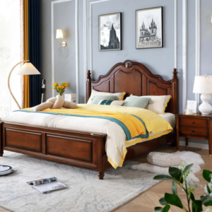 Handcrafting Solid Rubber Wood Panel bed