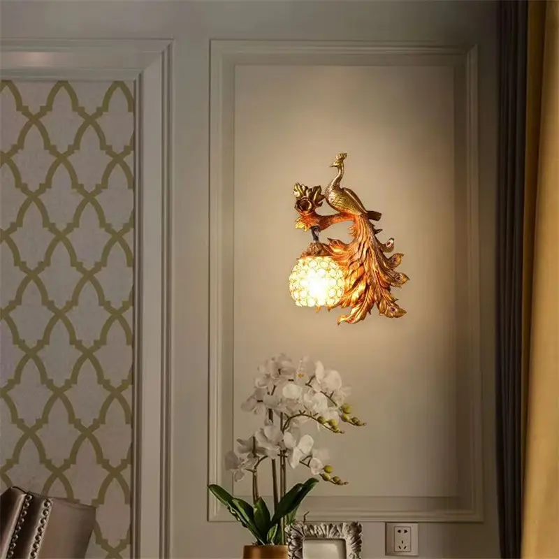 Peacock Crystal Wall Lamp LED