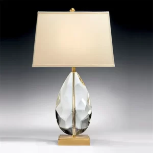 Wholesale Contemporary LED Dimmer Desk Light Simple Fabric Decorative Bedside Crystal Table Lamp